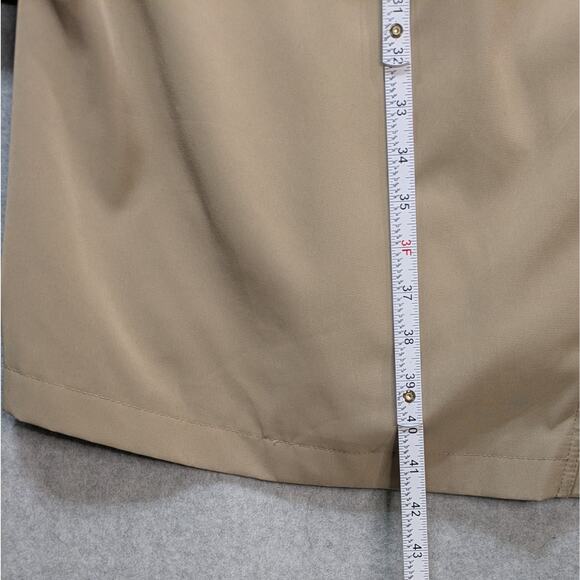 East 5th Women’s Trench Coat 2X Beige Hooded Lined Jacket Rain Windbreaker - Picture 8 of 16